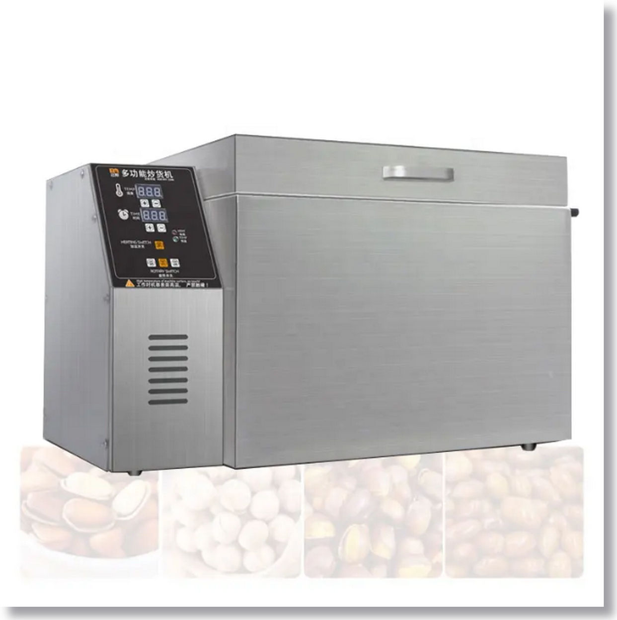 Automatic Electric Cashew Nut Roaster Almond Cocoa Bean Peanut Corn Grain Roasting Machine